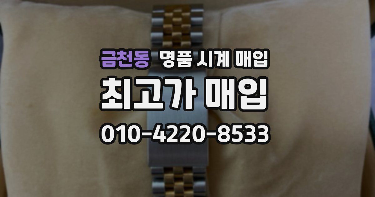 금천동 명품 시계 매입