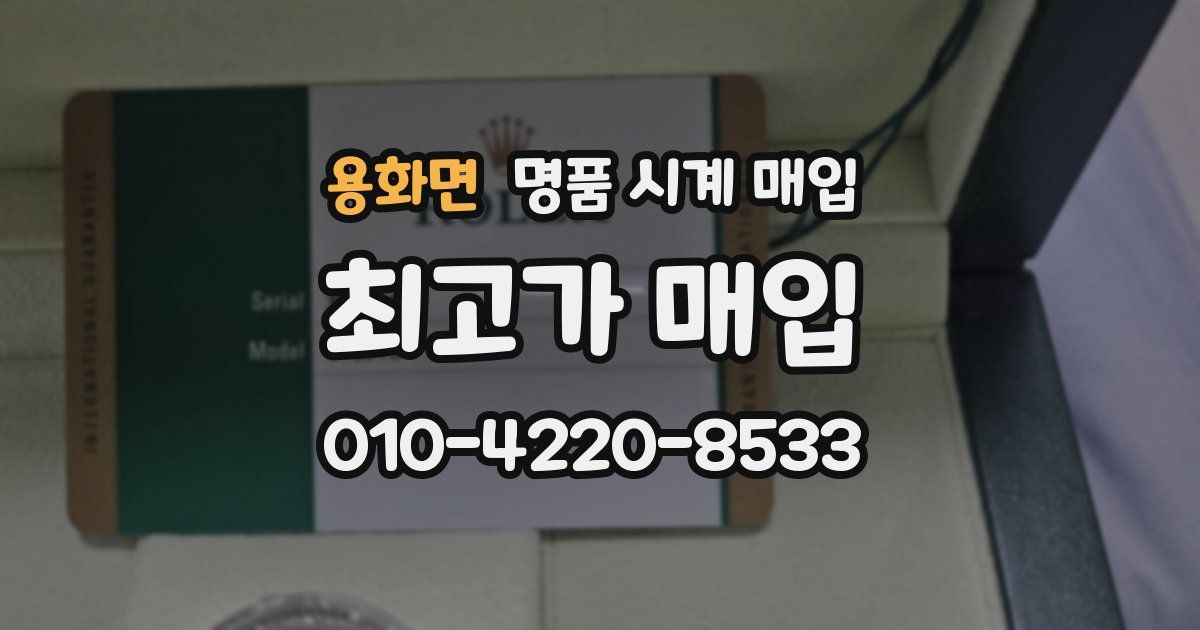 용화면 명품 시계 매입