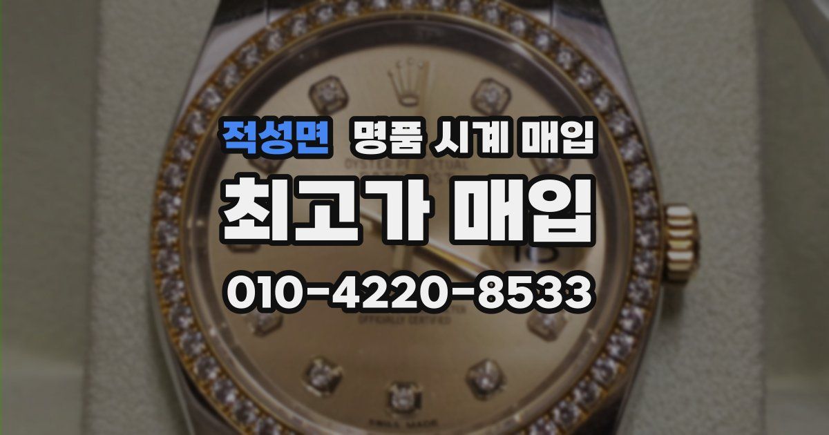 적성면 명품 시계 매입