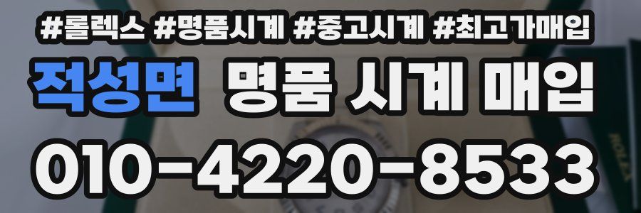 적성면 명품 시계 매입
