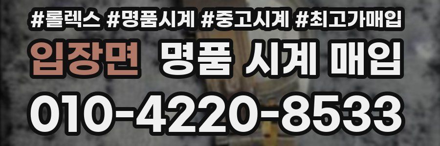 입장면 명품 시계 매입