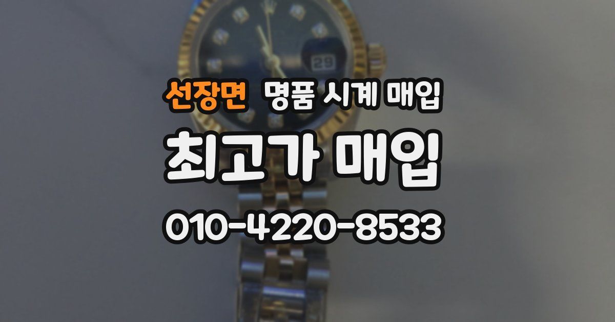 선장면 명품 시계 매입