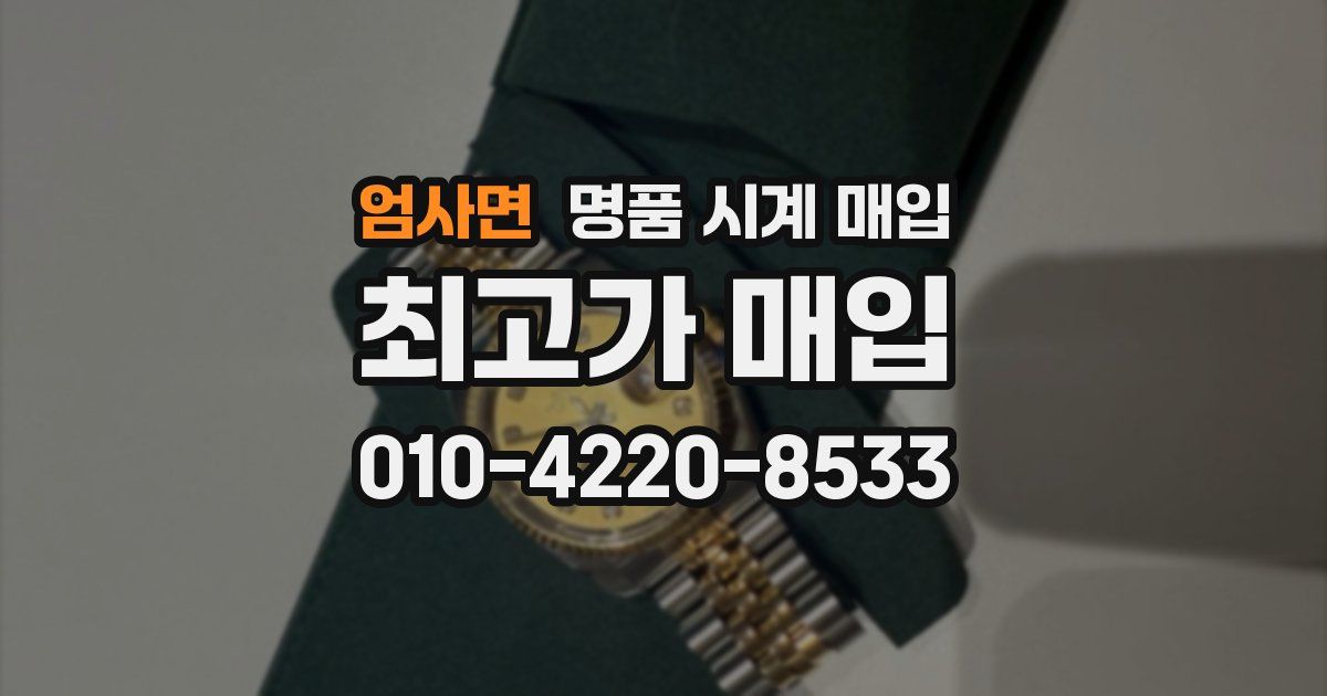 엄사면 명품 시계 매입