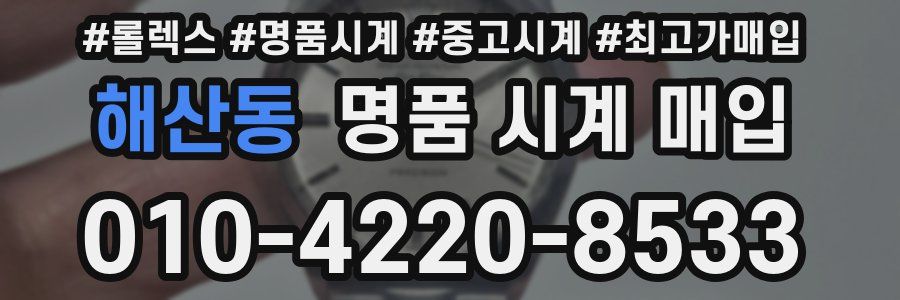 해산동 명품 시계 매입