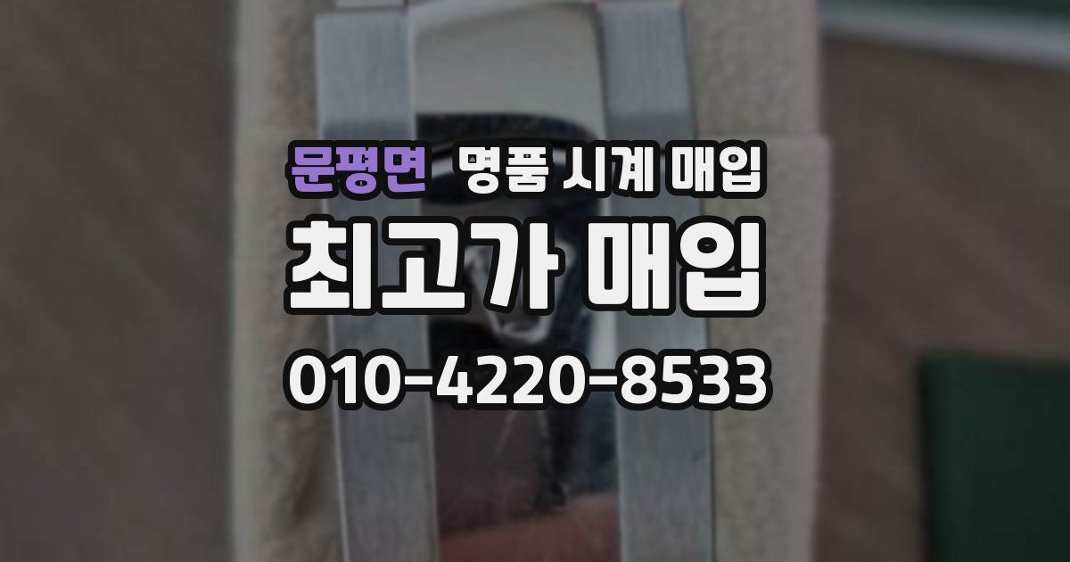 문평면 명품 시계 매입