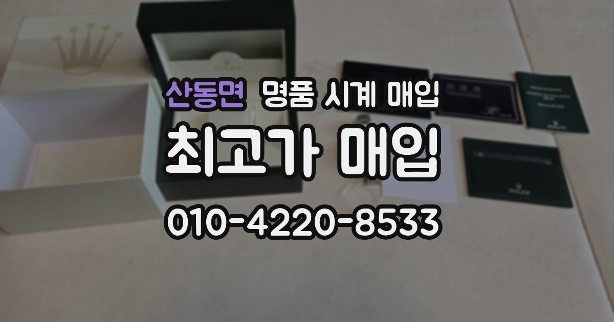 산동면 명품 시계 매입
