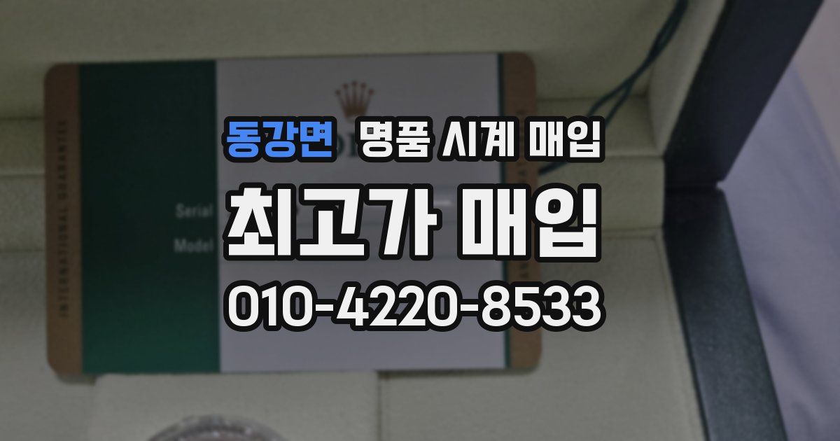 동강면 명품 시계 매입