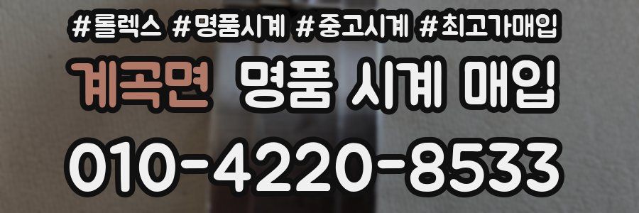 계곡면 명품 시계 매입