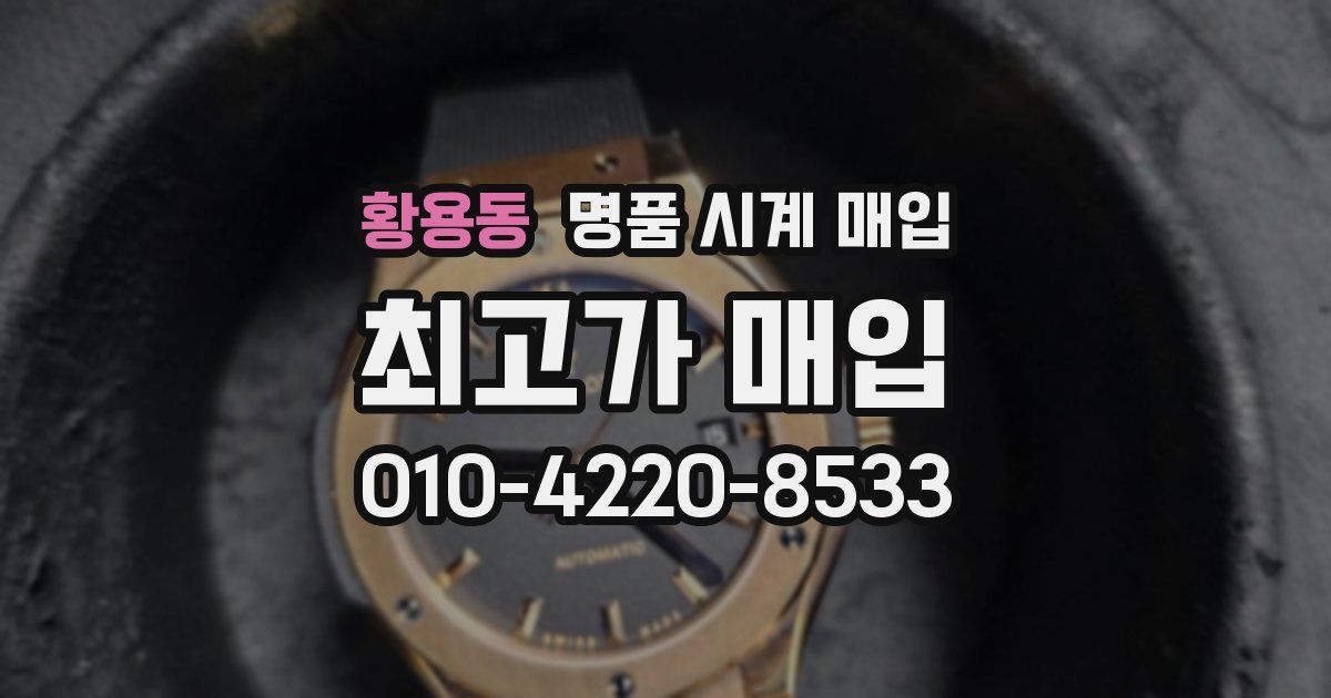 황용동 명품 시계 매입