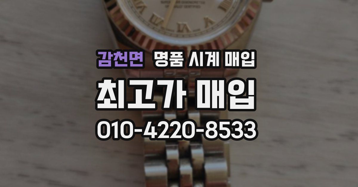 감천면 명품 시계 매입
