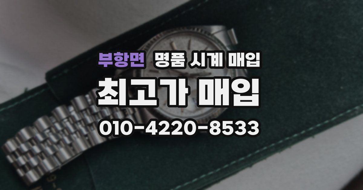 부항면 명품 시계 매입