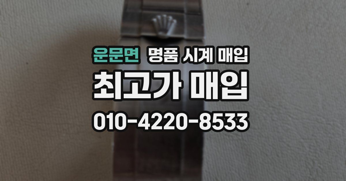 운문면 명품 시계 매입