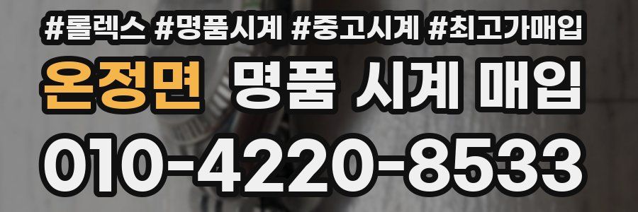 온정면 명품 시계 매입