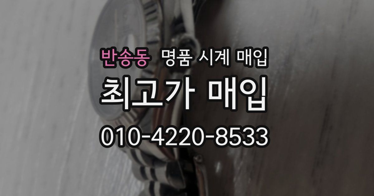 반송동 명품 시계 매입