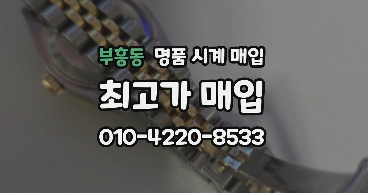 부흥동 명품 시계 매입