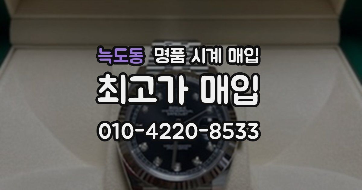 늑도동 명품 시계 매입