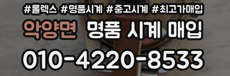 악양면 명품 시계 매입