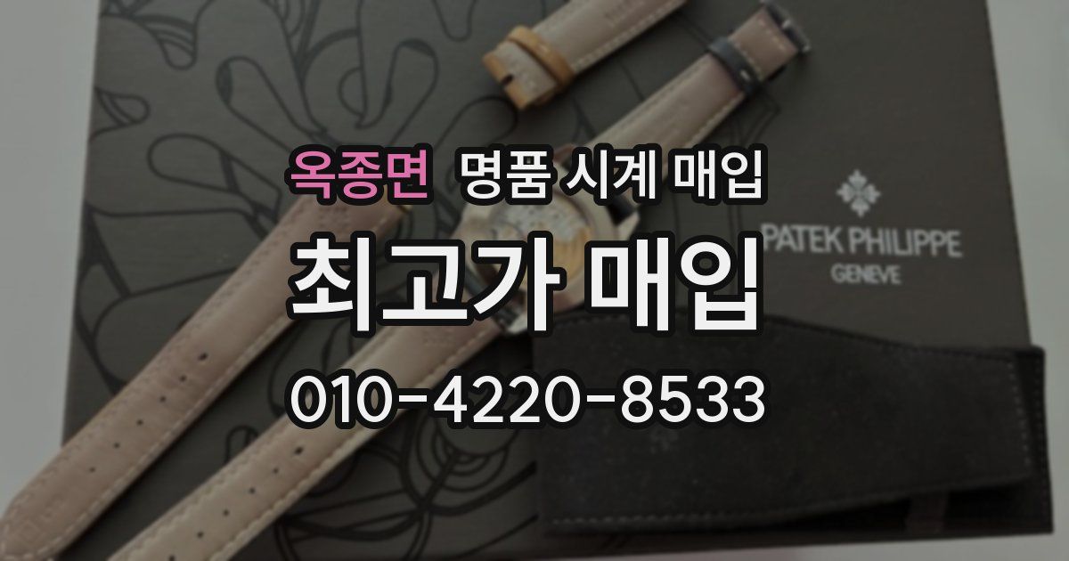 옥종면 명품 시계 매입