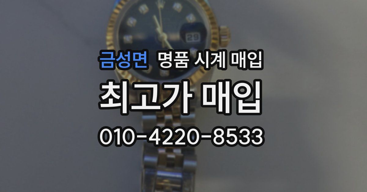 금성면 명품 시계 매입
