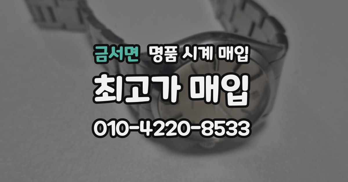 금서면 명품 시계 매입