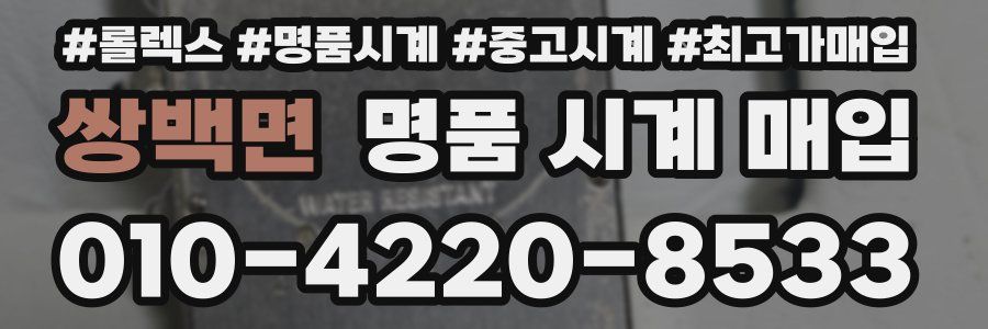 쌍백면 명품 시계 매입