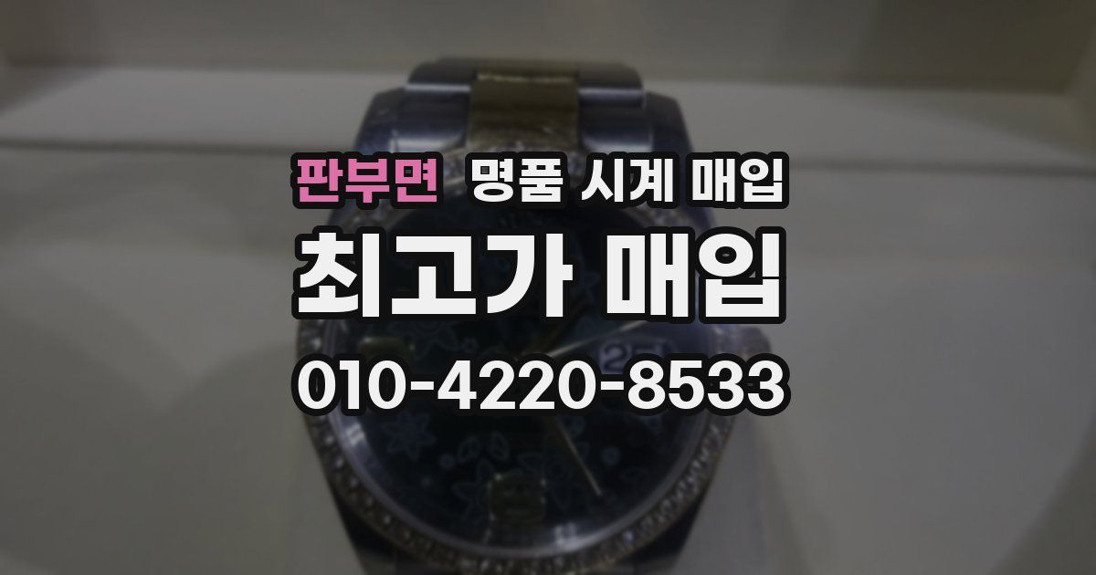 판부면 명품 시계 매입