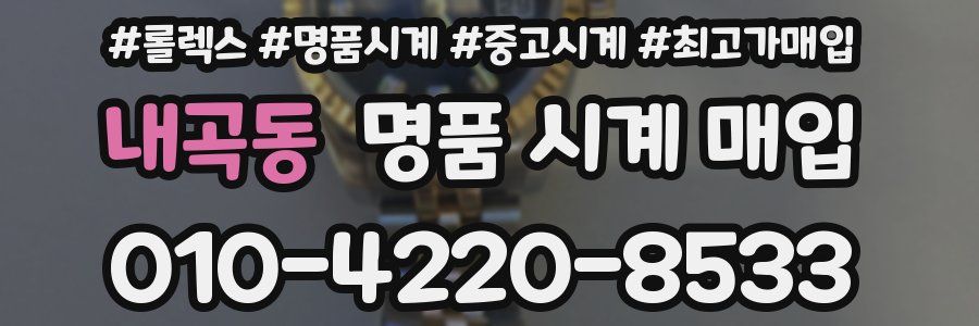 내곡동 명품 시계 매입