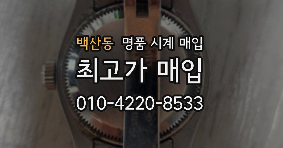 백산동 명품 시계 매입