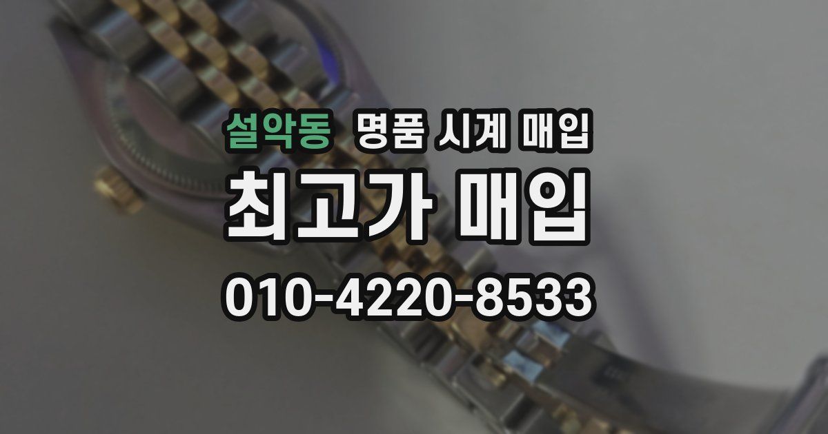 설악동 명품 시계 매입