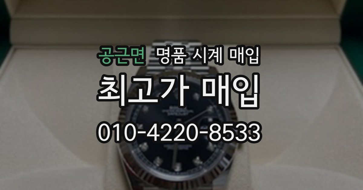 공근면 명품 시계 매입