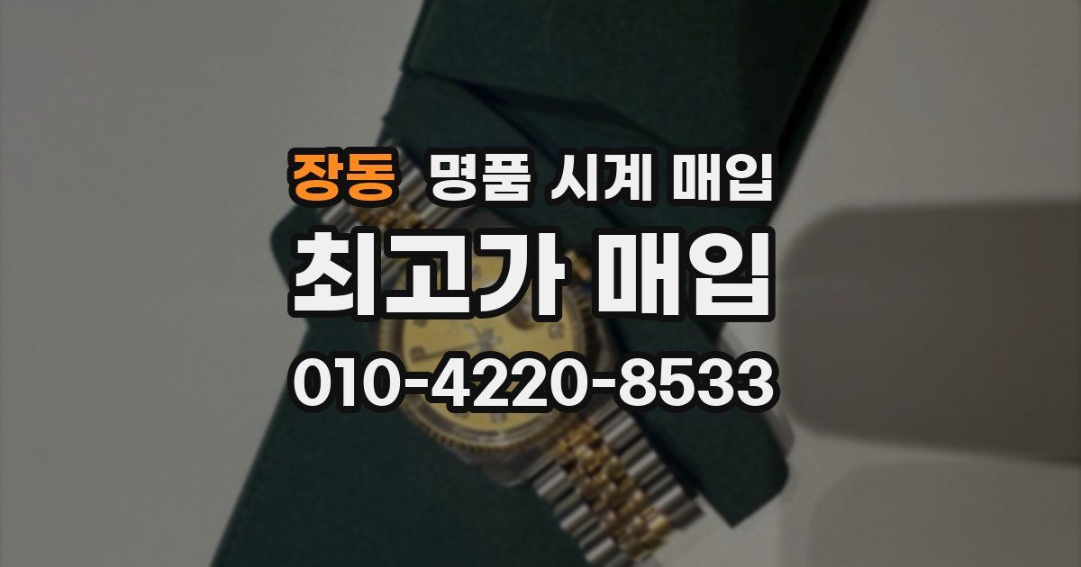 장동 명품 시계 매입