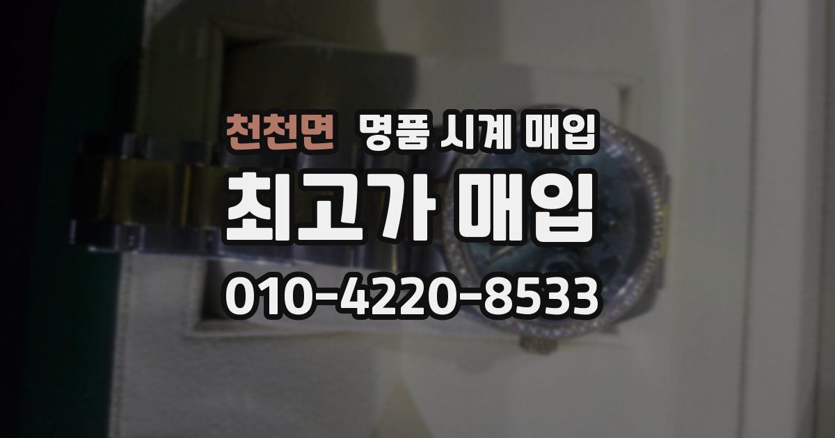 천천면 명품 시계 매입