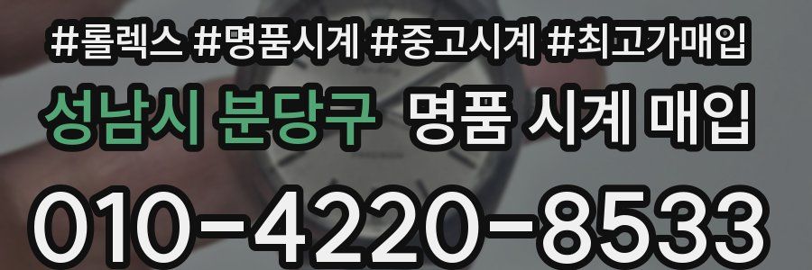 성남시 분당구 명품 시계 매입