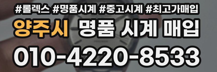 양주시 명품 시계 매입
