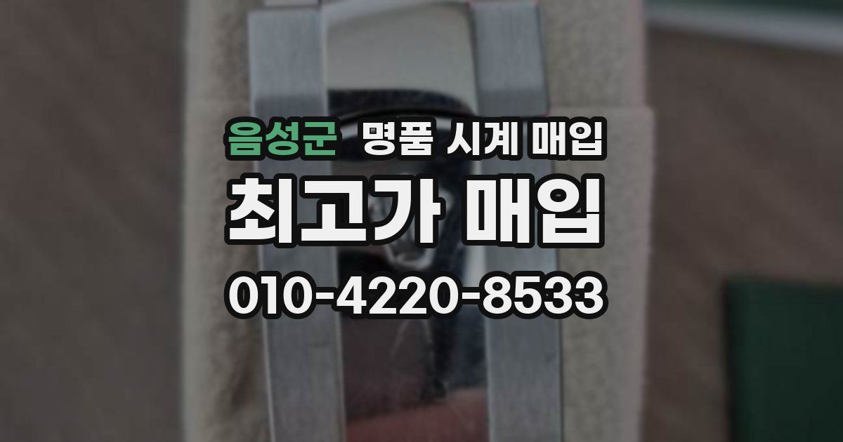 음성군 명품 시계 매입