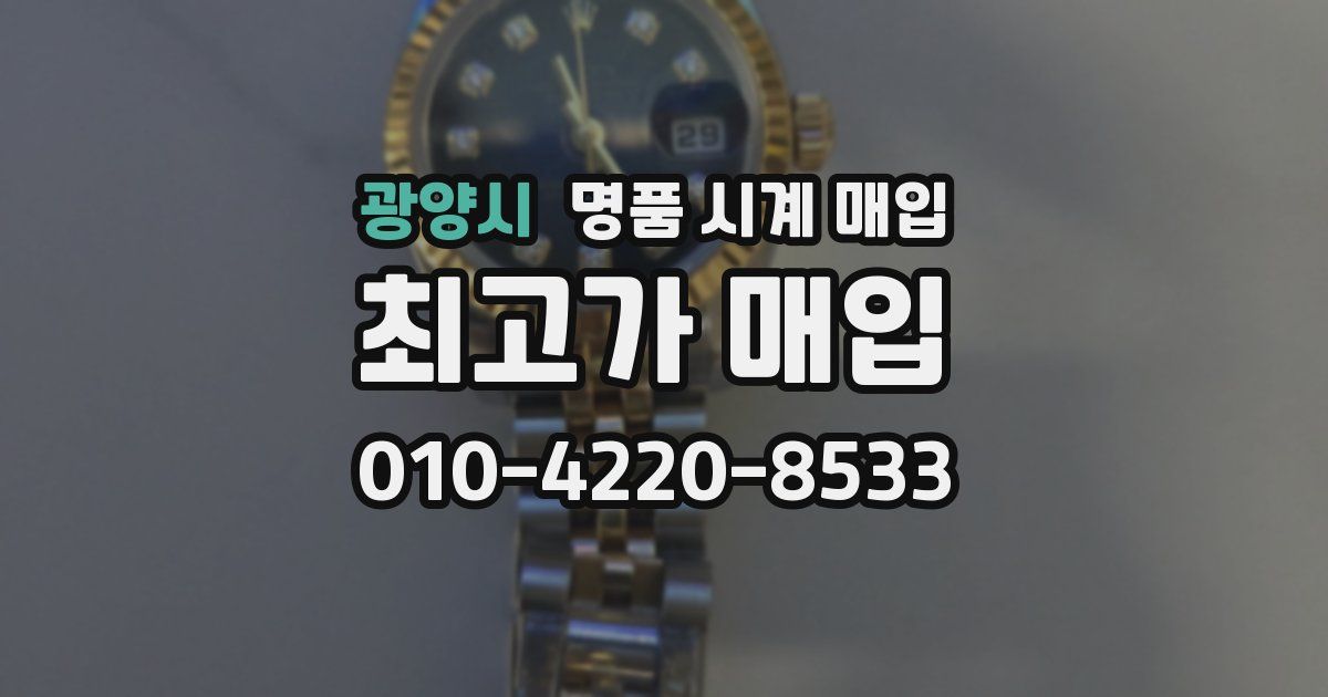 광양시 명품 시계 매입