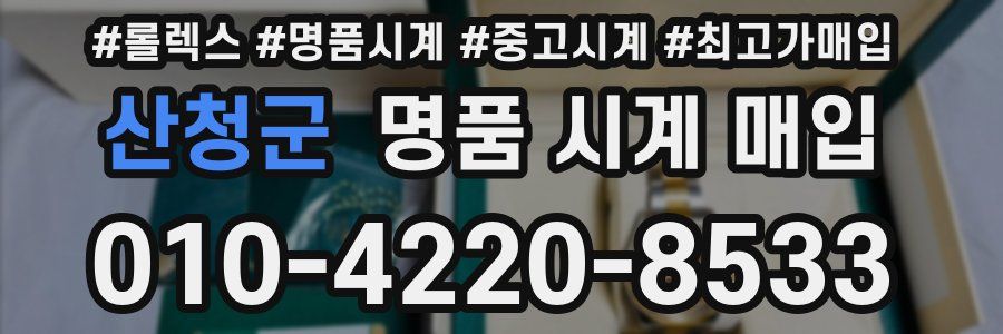 산청군 명품 시계 매입