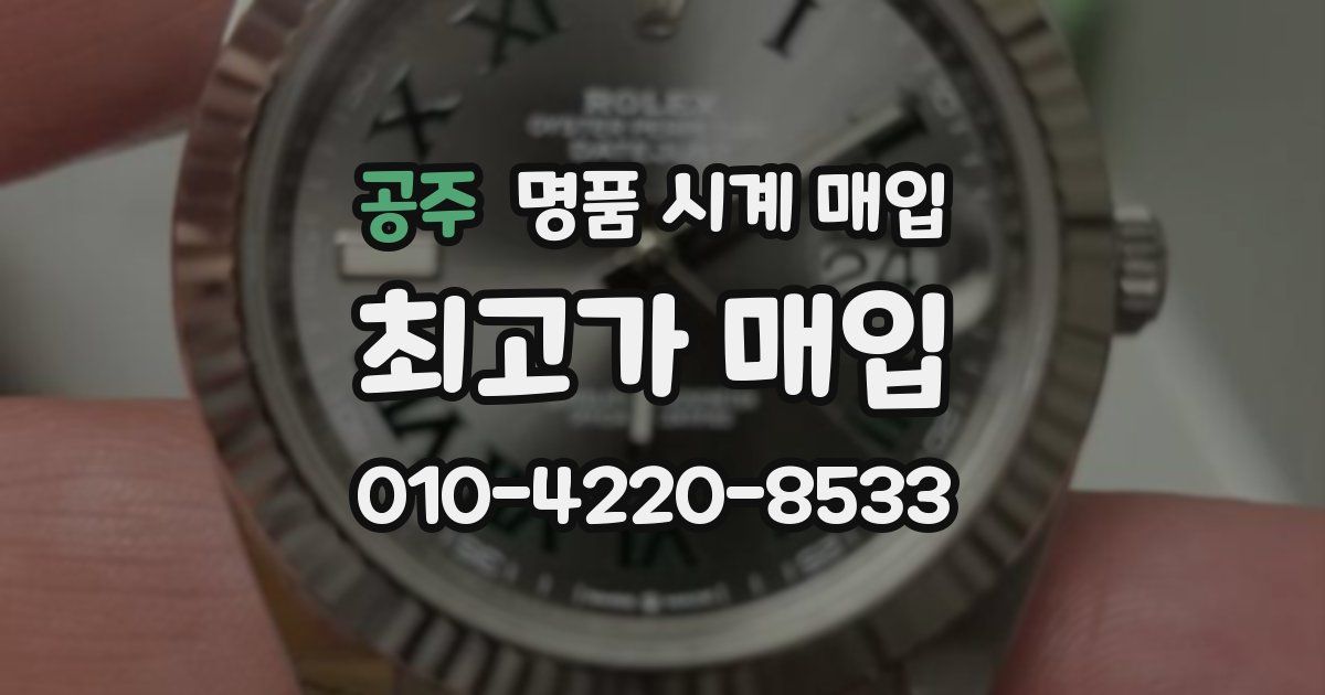 공주 명품 시계 매입