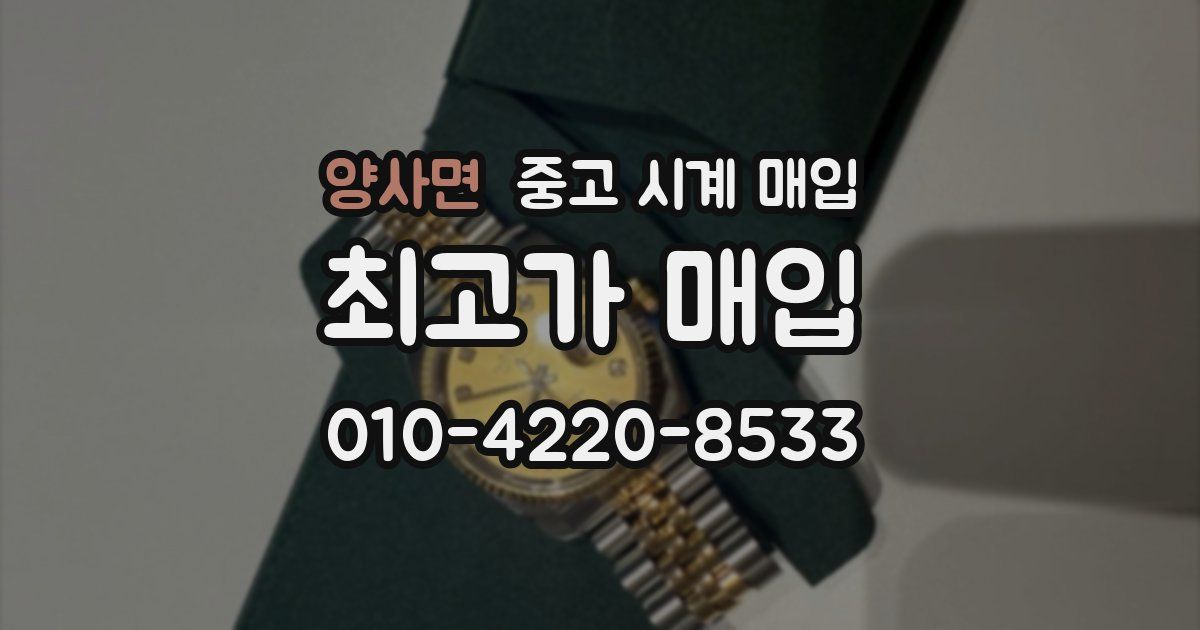 양사면 중고 시계 매입