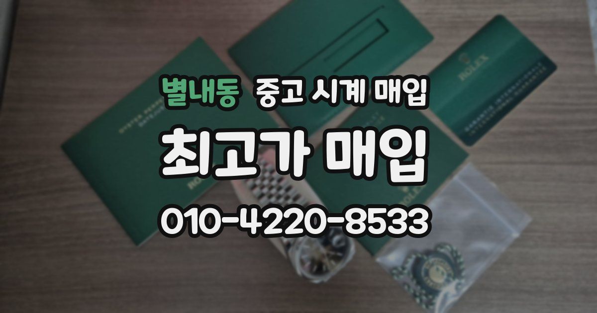 별내동 중고 시계 매입