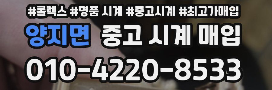 양지면 중고 시계 매입