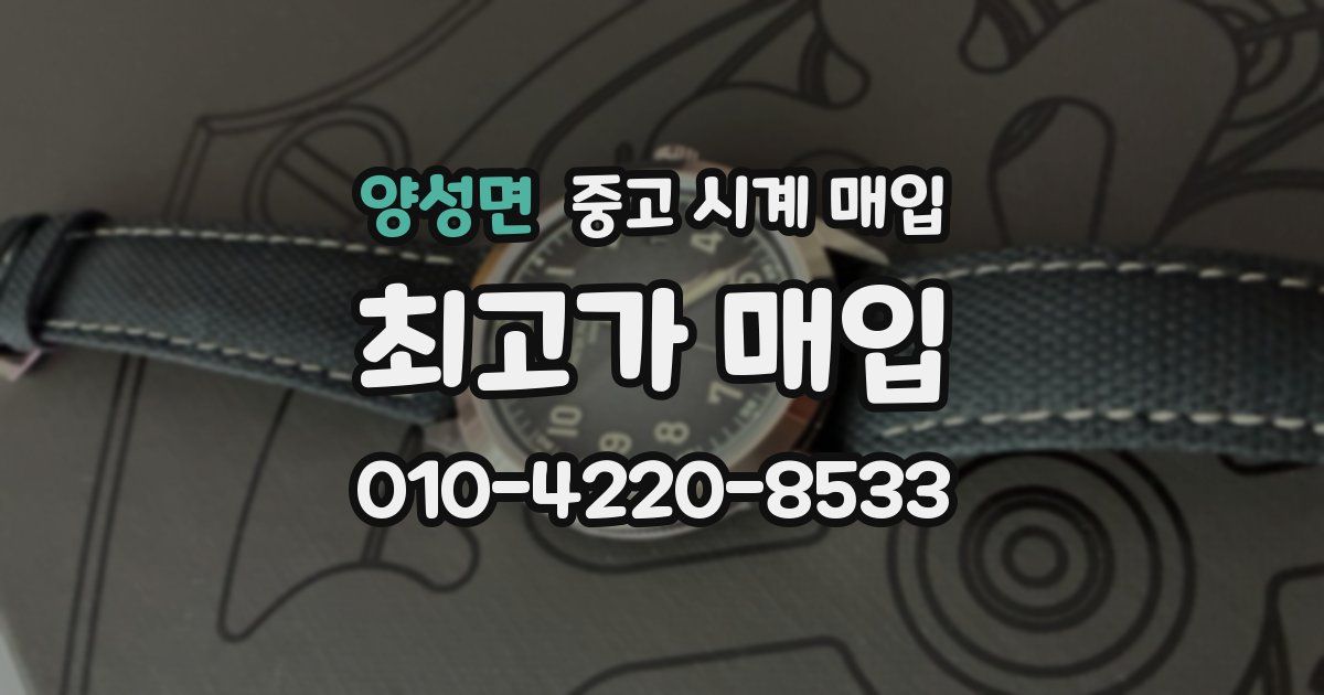 양성면 중고 시계 매입