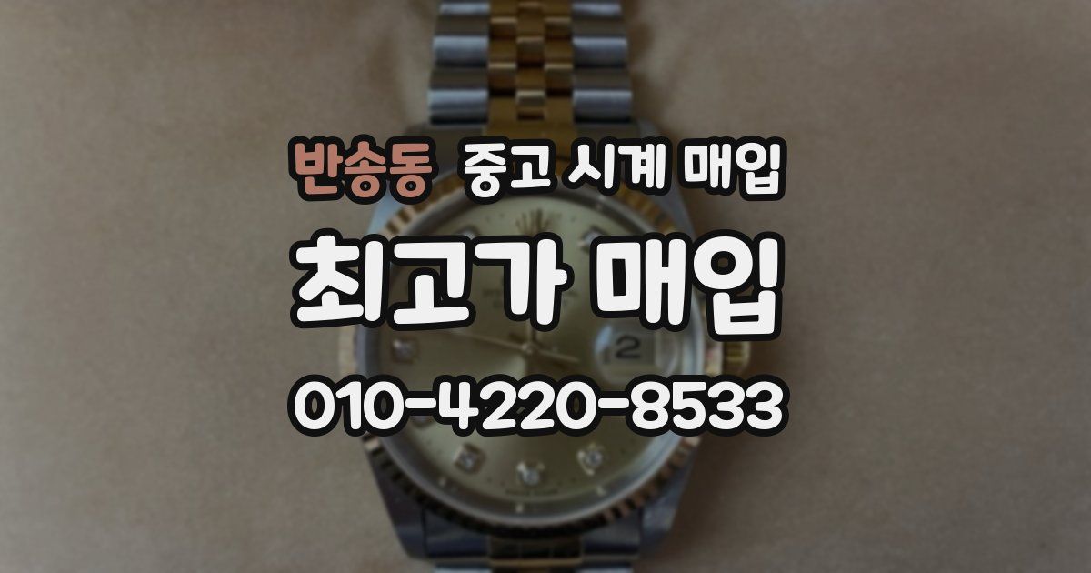 반송동 중고 시계 매입