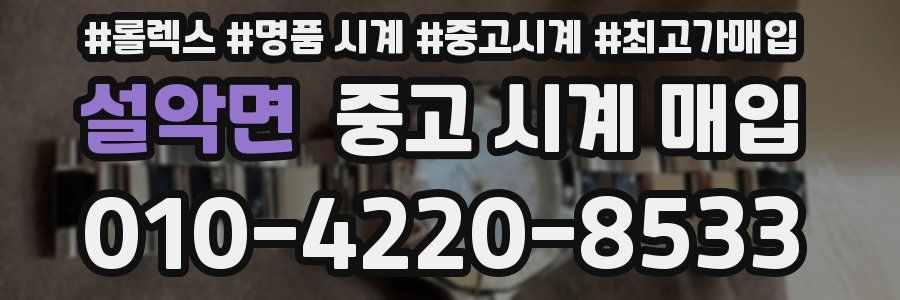 설악면 중고 시계 매입