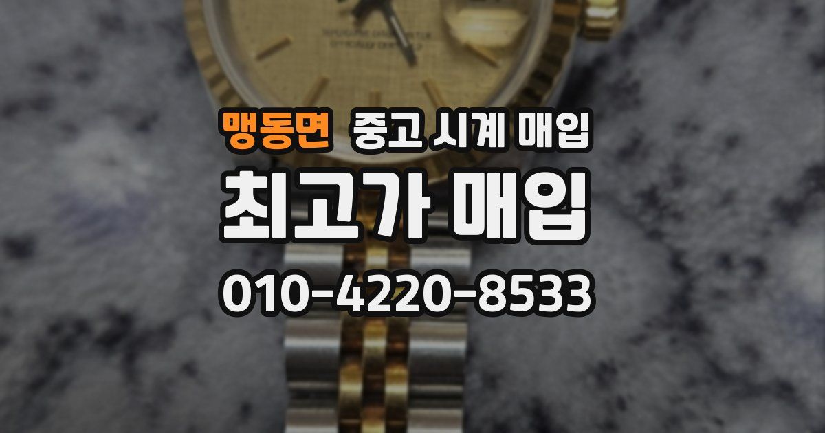 맹동면 중고 시계 매입