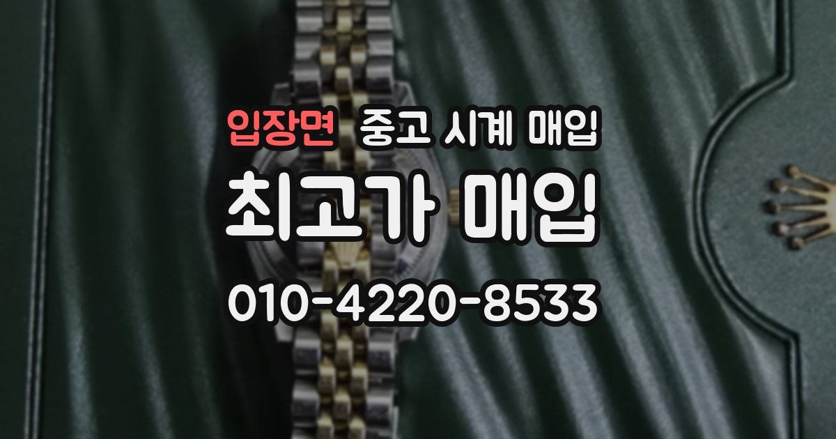 입장면 중고 시계 매입