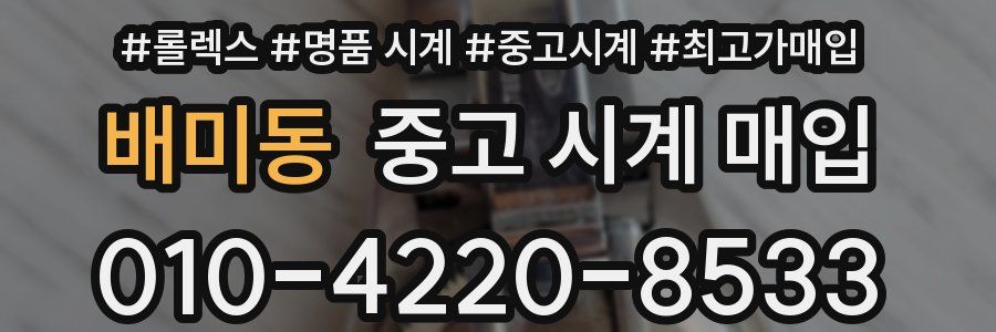 배미동 중고 시계 매입