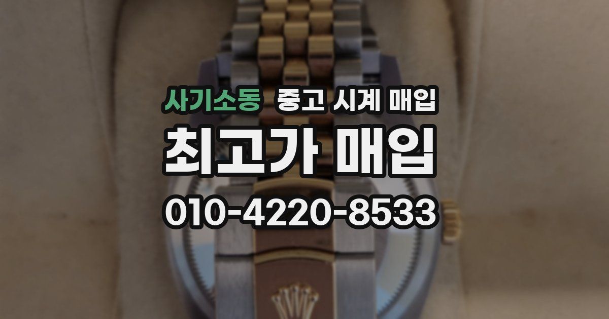 사기소동 중고 시계 매입