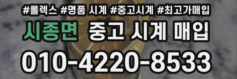 시종면 중고 시계 매입