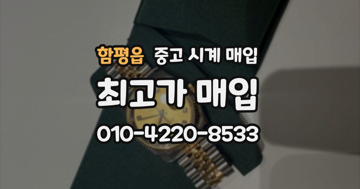 함평읍 중고 시계 매입